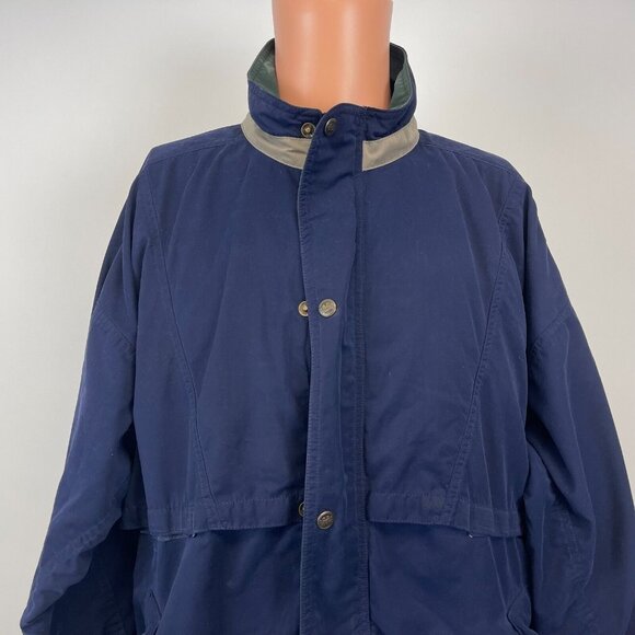 Tourney Goretex Golf Windbreaker Jacket Vtg 90s Waterproof Blue Size XL - Picture 1 of 6